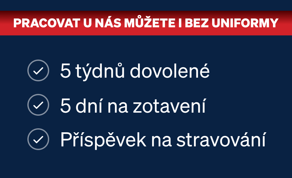 5 týdnů dovolené / 5 dní na zotavení / Příspěvek na stravování