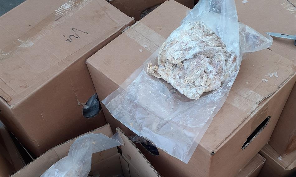 mražené zkažené maso