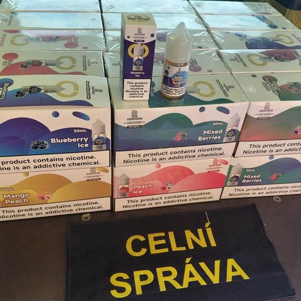 zadržené náplně do elektronických cigaret
