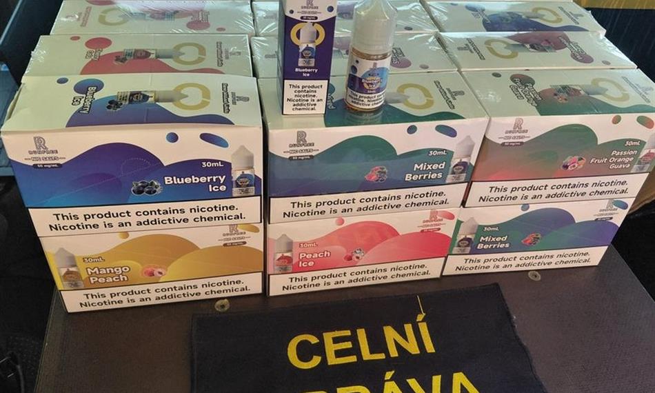 zadržené náplně do elektronických cigaret