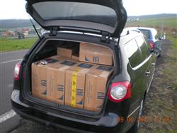 vozidlo s nákladem cigaret