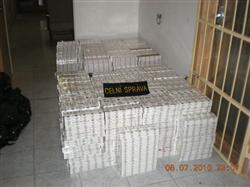 zajištěné cigarety s nelegálními kolky